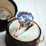 Vintage Specimen Cushion Shaped Sapphire Ring