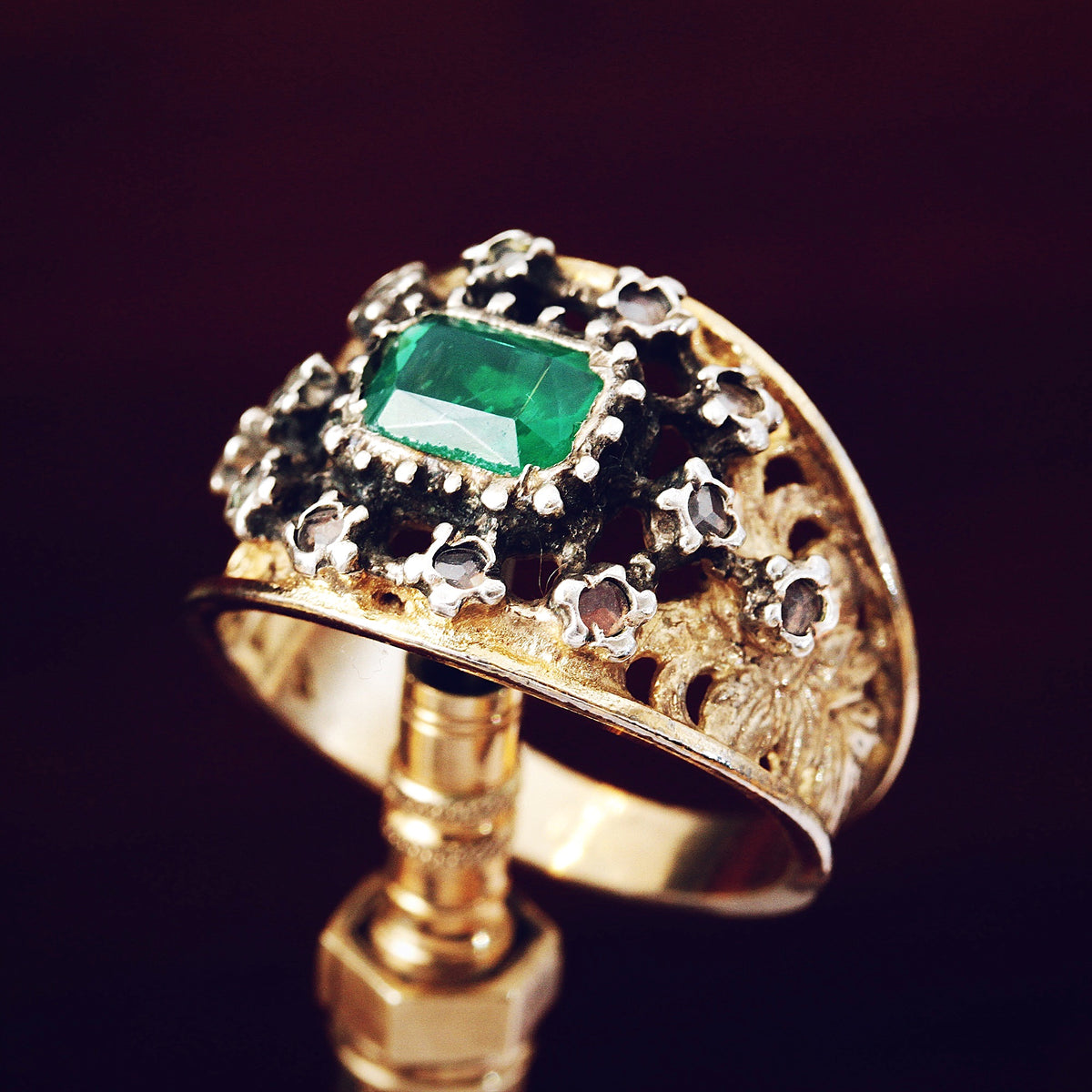 Georgian Style Paste & Rose Cut Diamond Band Ring