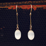 A Graceful Pair of Selenite Drop Earrings