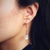 A Graceful Pair of Selenite Drop Earrings