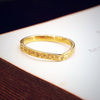 Engraved 18ct Gold Curve Shape Wedding Band