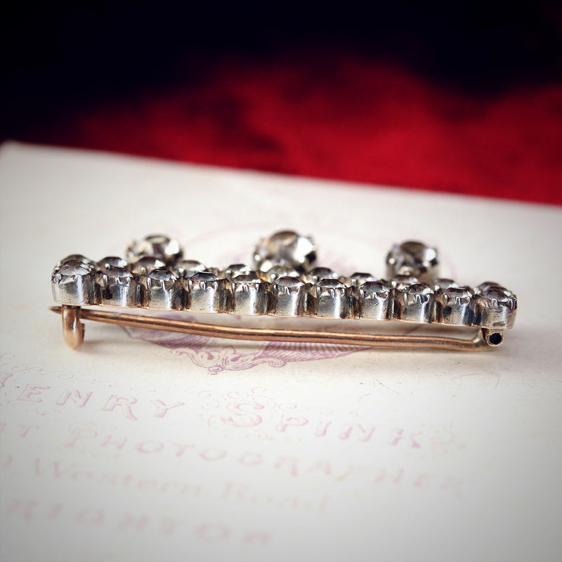Original Georgian Black Dot Paste Lace Pin