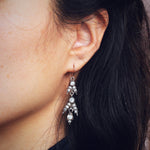Victorian Paste & Silver Drop Earrings
