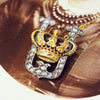 Antique Crowned Diamond Initial Brooch