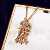 An Antique Diamond Initial A Pendant with Cross and Coronet