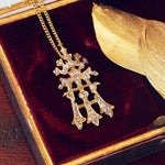 An Antique Diamond Initial A Pendant with Cross and Coronet