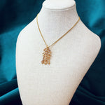 An Antique Diamond Initial A Pendant with Cross and Coronet