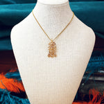 An Antique Diamond Initial A Pendant with Cross and Coronet