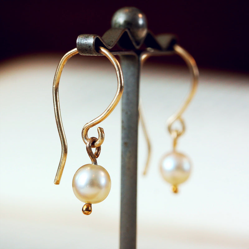Cultured Saltwater Pearl Drop Earrings
