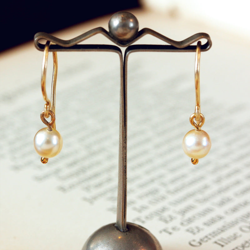 Cultured Saltwater Pearl Drop Earrings