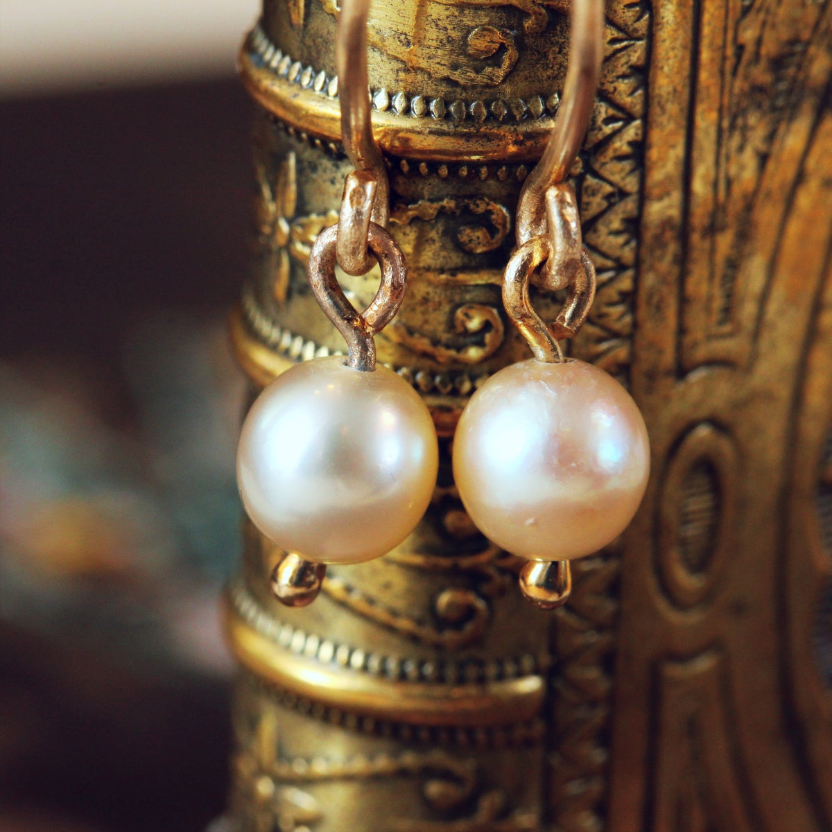 Cultured Saltwater Pearl Drop Earrings
