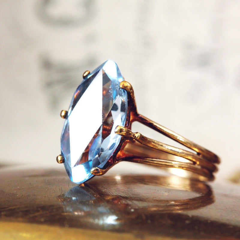 Vintage Blue Spinel Cocktail Ring