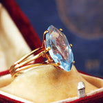 Fabulous Vintage Blue Spinel Cocktail Ring