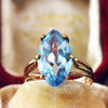 Vintage Blue Spinel Cocktail Ring