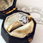 Jazz Age Art Deco Diamond Cluster Ring