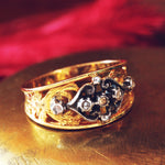 Georgian Style Portuguese Rose Cut Diamond Band Ring