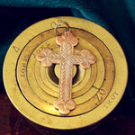 Antique 9ct Rose Gold Shamrock Cross