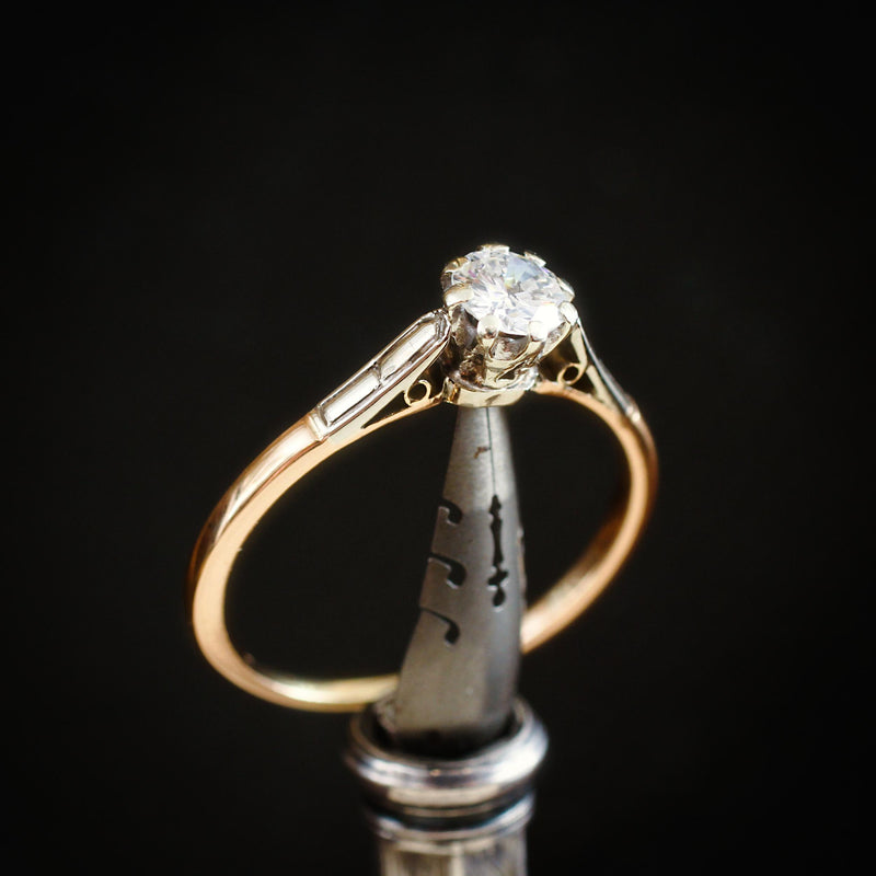 Vintage 0.45ct Brilliant-cut Diamond Solitaire Engagement Ring