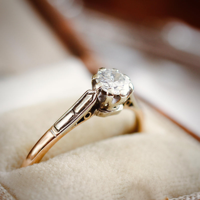 Solitaire vintage cheap engagement rings