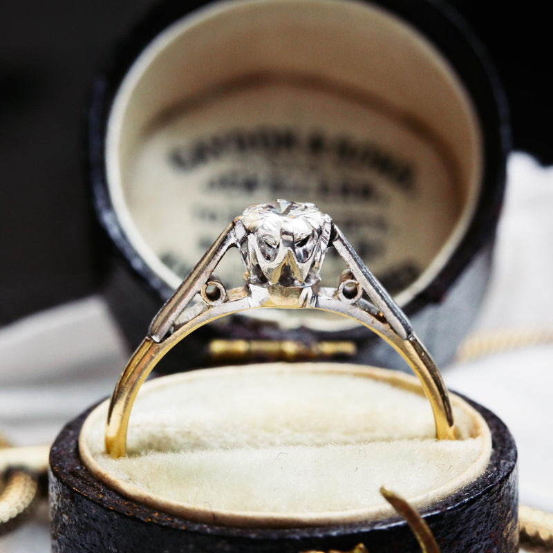 1950's Brilliant Cut Diamond Solitaire Ring