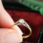 Vintage Brilliant Cut Diamond Solitaire Ring