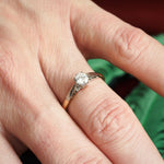 Glittering Sensation! Vintage Brilliant Cut Diamond Solitaire Ring