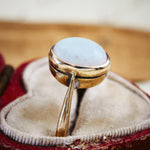 Milky Pink Vintage Crystal Opal Ring