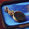 Antique Edwardian Bloodstone Spinner Fob