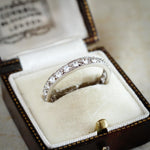 Vintage Size 'R' White Gold & Paste Full Eternity Ring