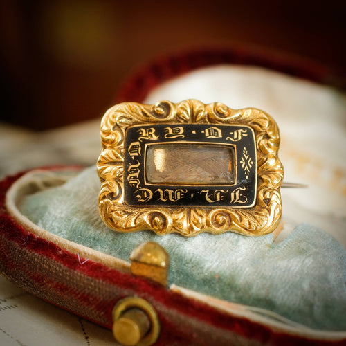 Dearly Loved Date 1828 Georgian Mourning Brooch