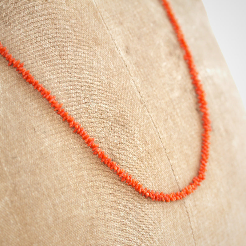 Precious Hand Carved Antique Georgian Coral Necklace