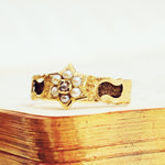 Dearly Preserved Date 1876 Hair Mourning Ring