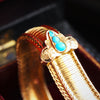 Circa 1860's Victorian Turquoise Buckle Bracelet