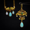 Ravishing Matching Set of Jugendstihl Art Nouveau Necklace and Earrings