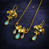 Ravishing Matching Set of Jugendstil Art Nouveau Necklace and Earrings