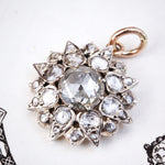 Flickering Rose Cut Diamond Star Pendant