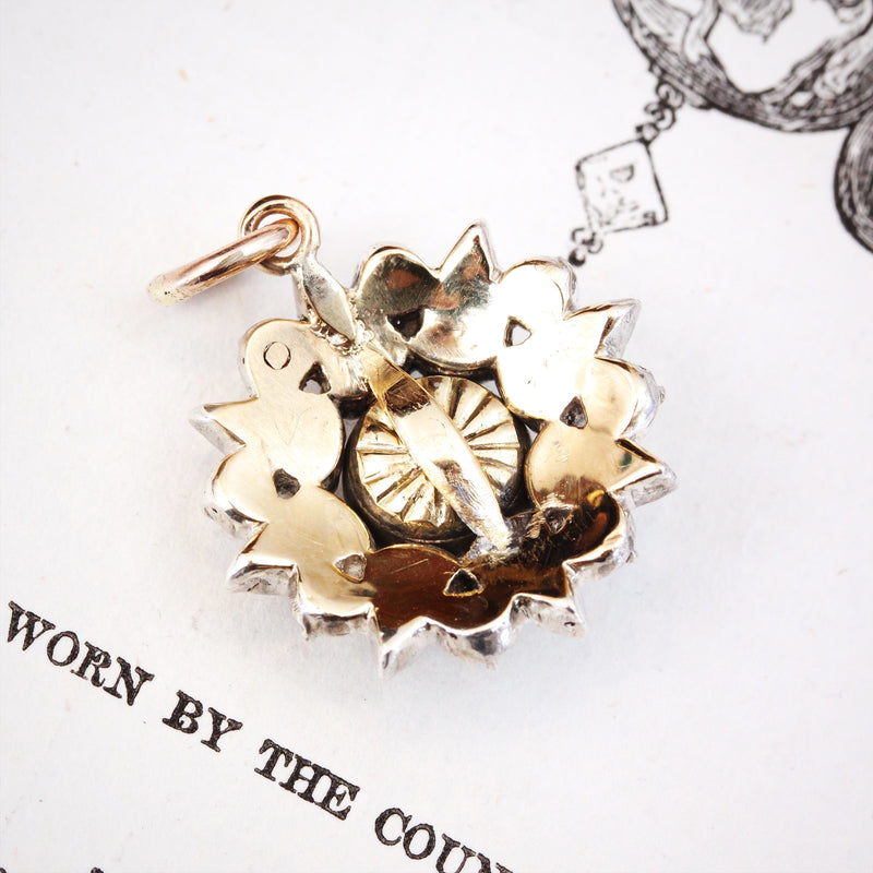 Olden Days Flickering Rose Cut Diamond Star Pendant