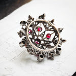 Ravishing Antique Victorian Ruby & Diamond Star