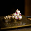 Thou Dost Enthrall Me! Antique Georgian Ruby & Natural Pearl Cluster Ring