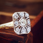 Vintage Art Deco Diamond Panel Ring