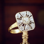 Vintage Art Deco Diamond Panel Ring
