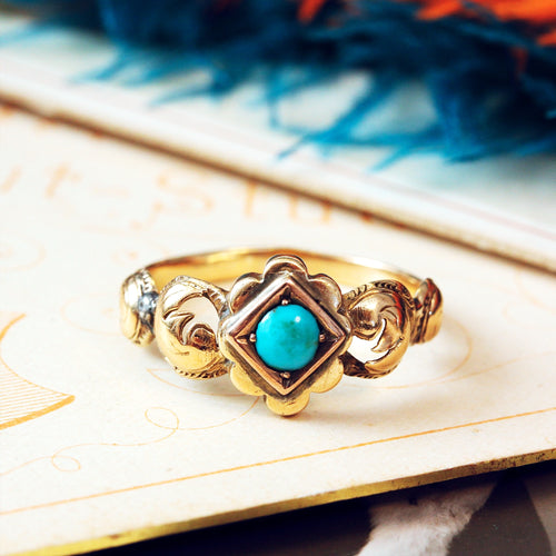 Victorian Turquoise and Gold Ring