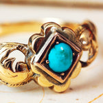 Turquoise and Gold Ring