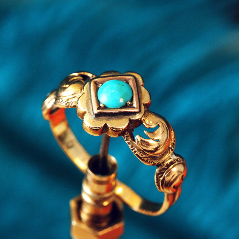 Turquoise and Gold Ring