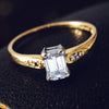 Vintage Emerald-Cut Diamond Solitaire Engagement Ring