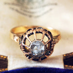 Unusual Merovingian Style Rose-Cut Diamond Ring