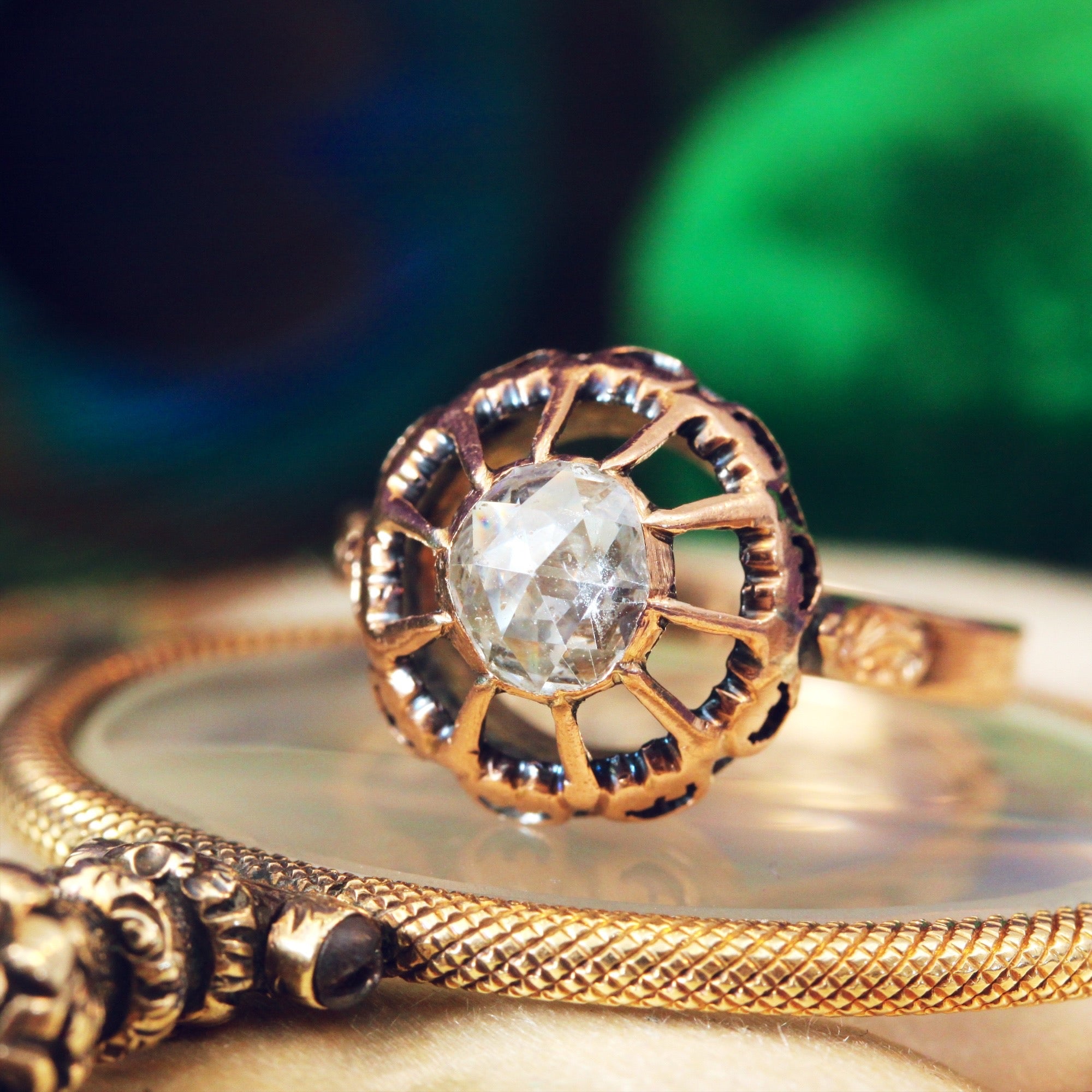 Unusual Merovingian Style Rose-Cut Diamond Ring – Fetheray