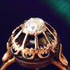 Unusual Merovingian Style Rose-Cut Diamond Ring