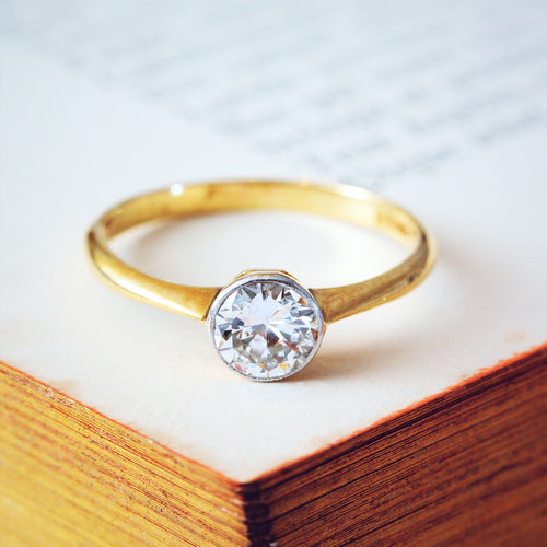 Vintage Old European Cut Diamond Engagement Ring