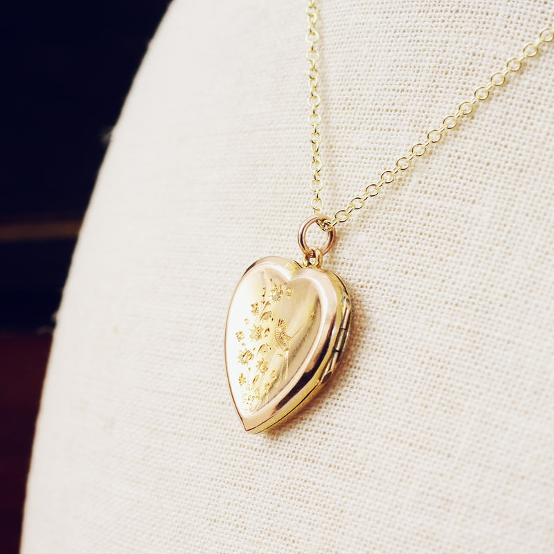 Vintage Gold LoveHeart Locket